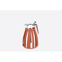 Picture A unique small thermal jug covered with natural orange leather - for the kitchen