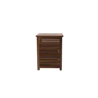 Picture Stylish waste bin for the garden or terrace made of teak wood