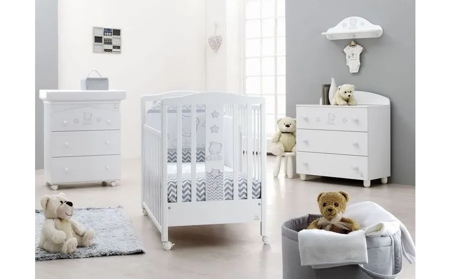 obrazek 1 Wyjątkowe szare łóżeczko niemowlęce - Italbaby