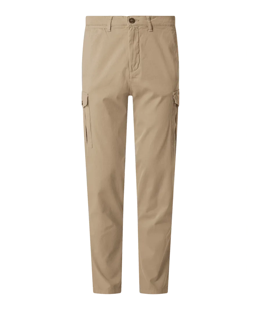 obrazek 1 Spodnie cargo o kroju slim tapered fit z dodatkiem streczu