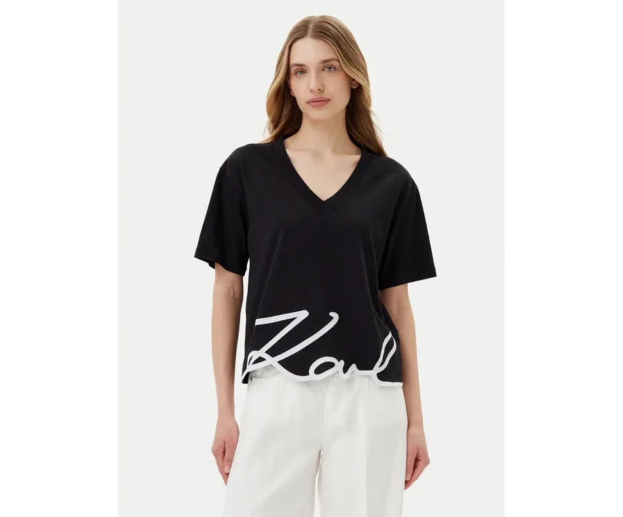 obrazek 1 KARL LAGERFELD T-Shirt A2W17112 Czarny Regular Fit