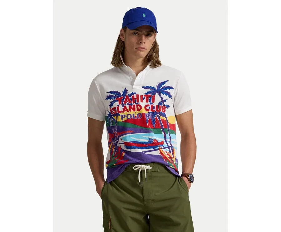 obrazek 1 Polo Ralph Lauren Polo 710958934001 Biały Custom Slim Fit