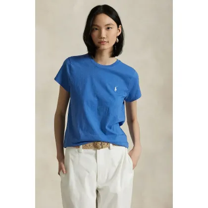 Zdjęcie Polo Ralph Lauren t-shirt bawełniany damski kolor niebieski 211898698