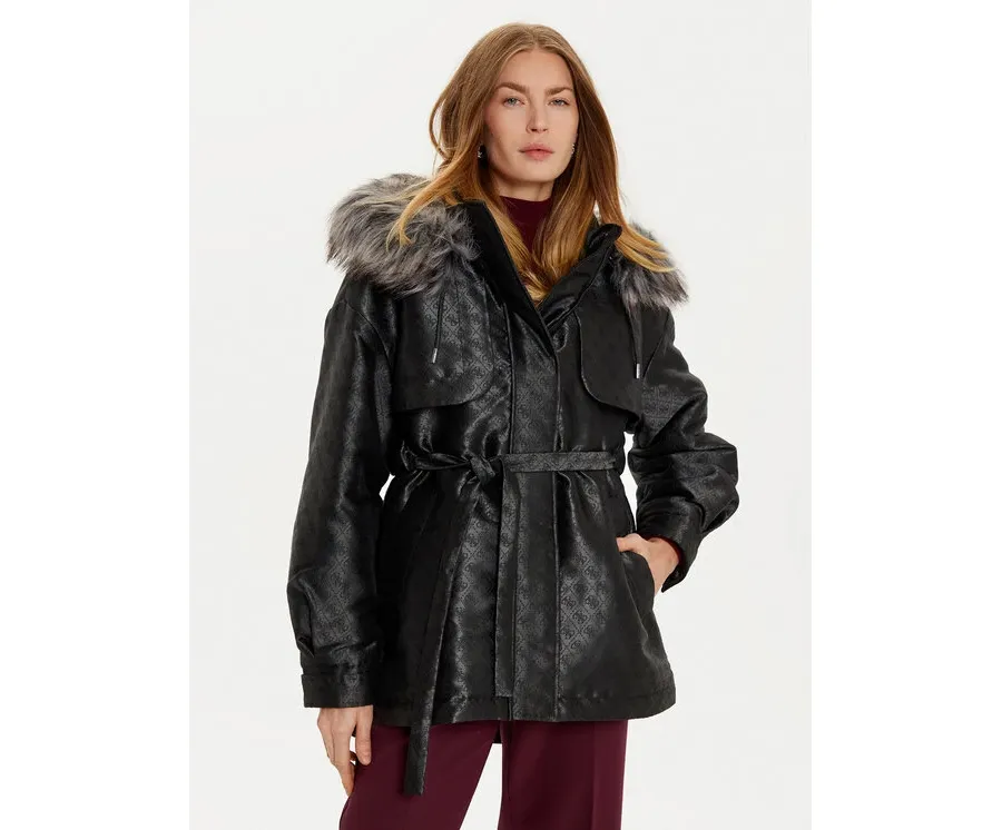 obrazek 1 Guess Parka Elly W4BL35 WFIR2 Czarny Regular Fit