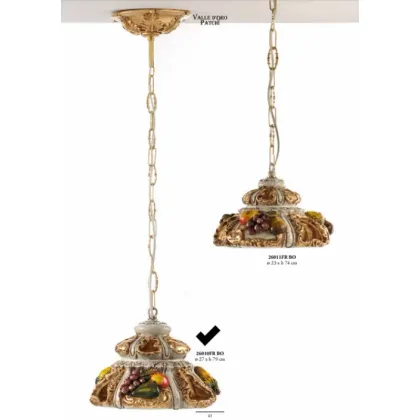 Picture Large ceramic chandelier with fruit - Valle d'oro Patchi