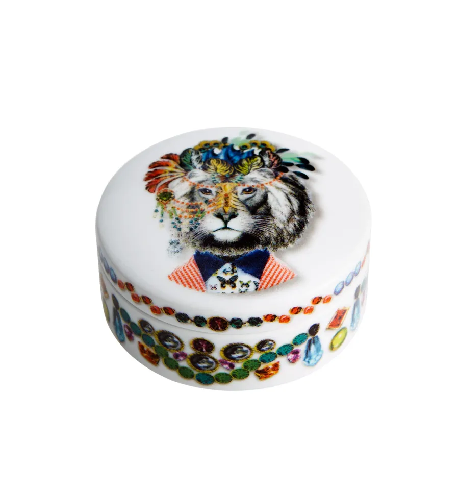 obrazek 1 Stylowy mały okrągły pojemnik Jungle King - Vista Alegre