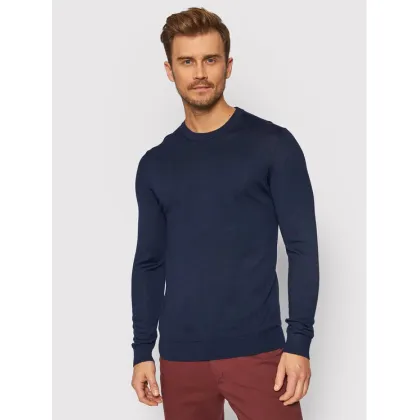 Zdjęcie Selected Homme Sweter Town 16079772 Granatowy Regular Fit