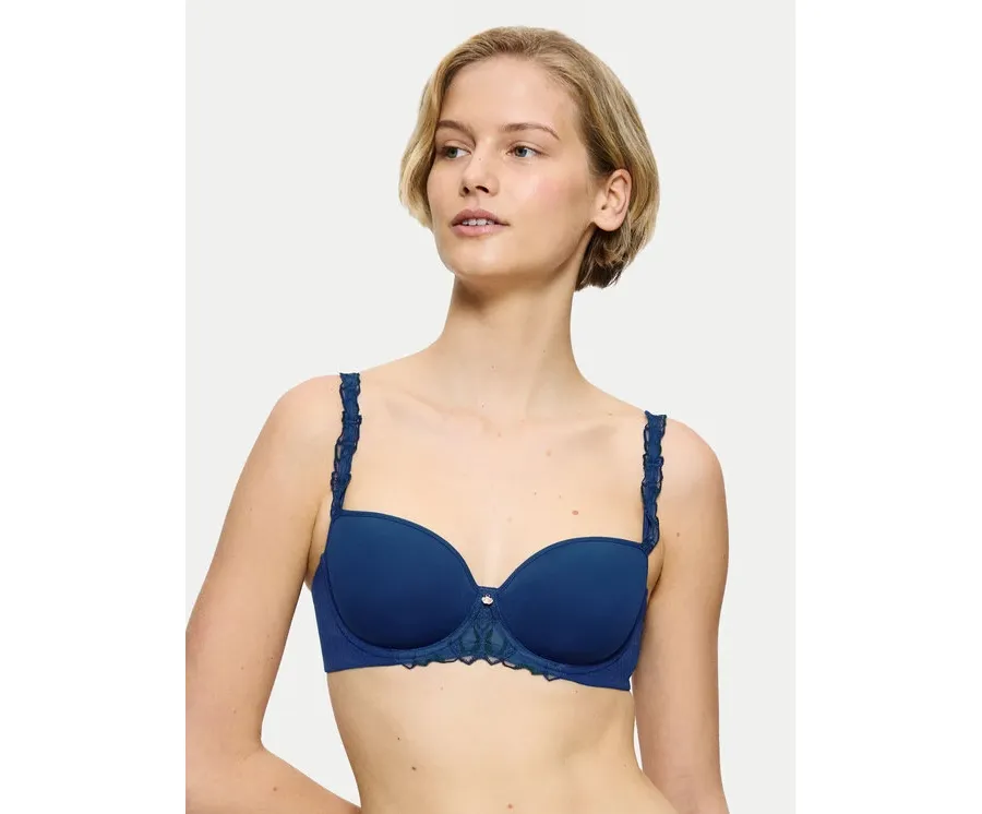 obrazek 1 Triumph Biustonosz z fiszbiną Wild Azalea 10219858 Niebieski