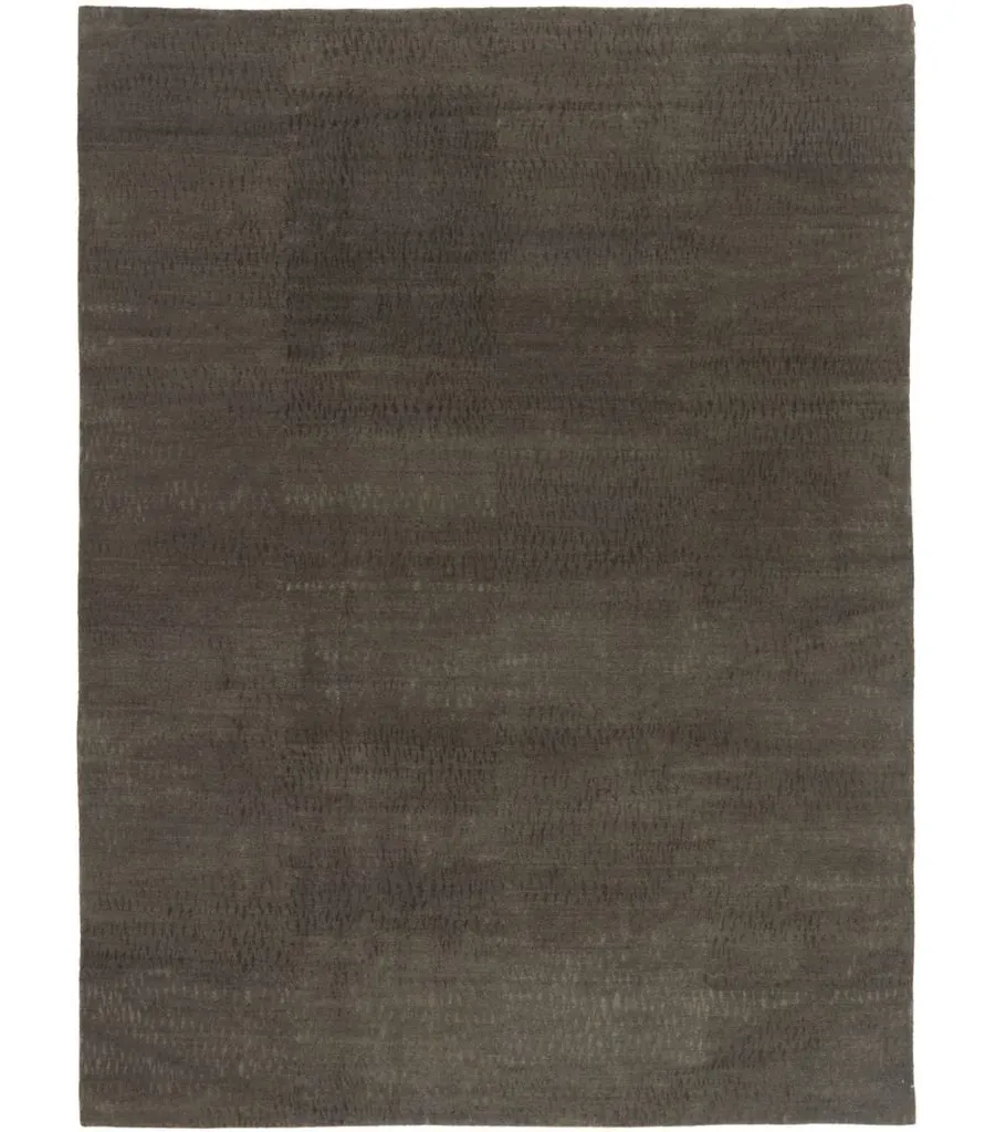 obrazek 1 Ciemnobrązowy dywan z wełny i jedwabiu Odegard Carpets