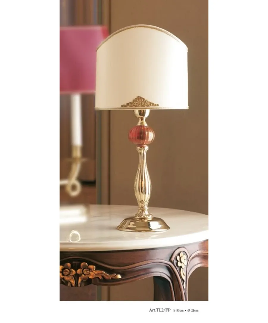 obrazek 1 Stylowa mała lampa z kloszem ze szkła Murano - Il Paralume Marina