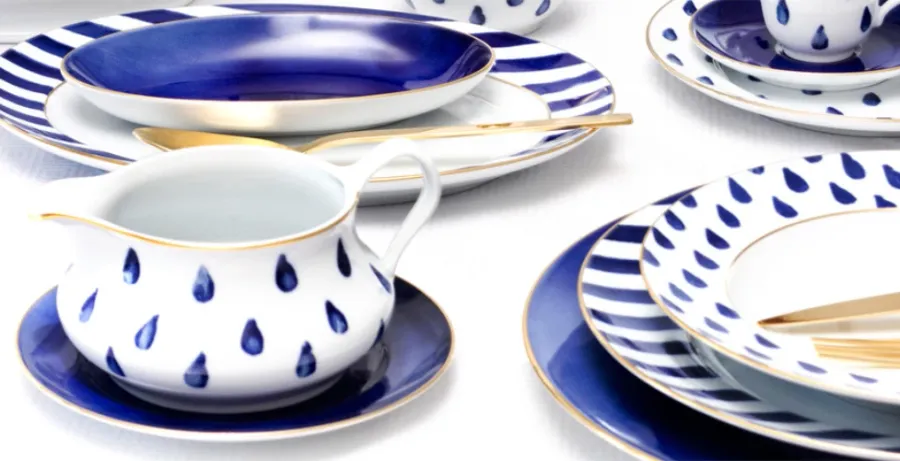 obrazek 2 Ekskluzywna zastawa z portugalskiej porcelany dla 12 osób - Porcel