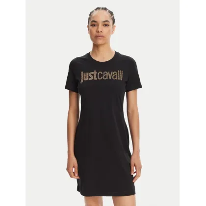 Zdjęcie Just Cavalli Sukienka codzienna 78PAOE15 Czarny Regular Fit
