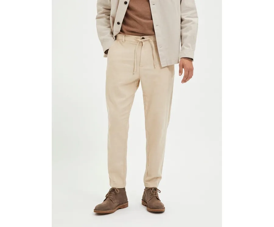 obrazek 1 Selected Homme Chinosy 16087636 Beżowy Slim Tapered Fit