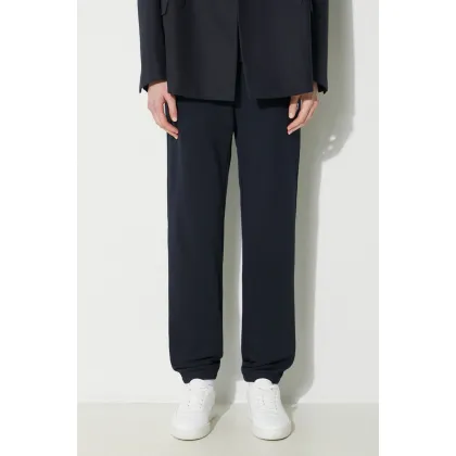 Zdjęcie Fred Perry spodnie dresowe bawełniane Loopback Sweatpant kolor granatowy gładkie T5505.608