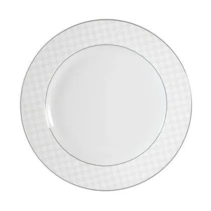 Zdjęcie Okrągły talerz śniadaniowy 20 cm z nowoczesnym szarym zdobieniem - Seltmann Weiden