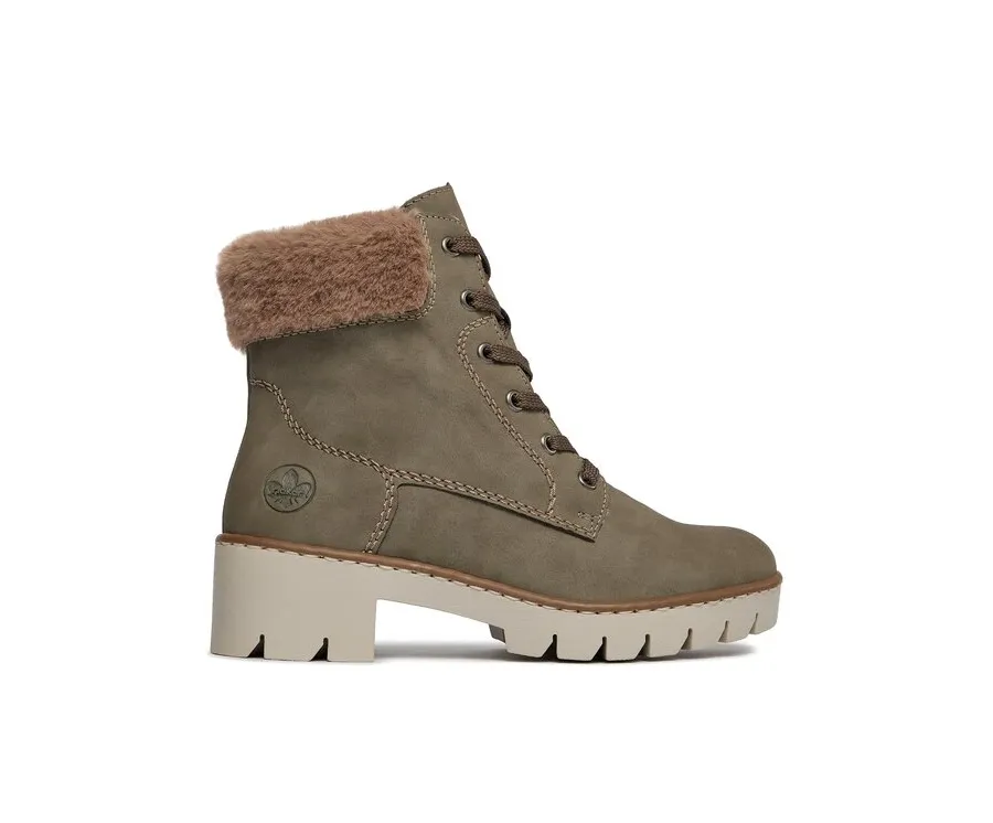 obrazek 1 Rieker Botki X5718-52 Khaki