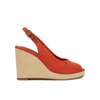 Zdjęcie Tommy Hilfiger Espadryle Flag High Wedge Espad Slingback FW0FW08597 Pomarańczowy