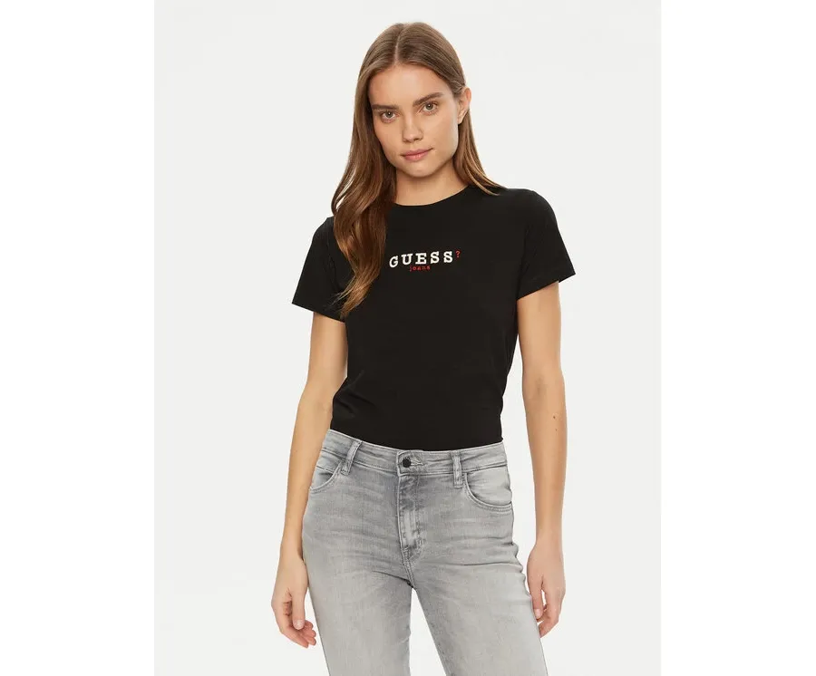 obrazek 1 Guess Jeans T-Shirt W5RI54 J1314 Czarny Regular Fit