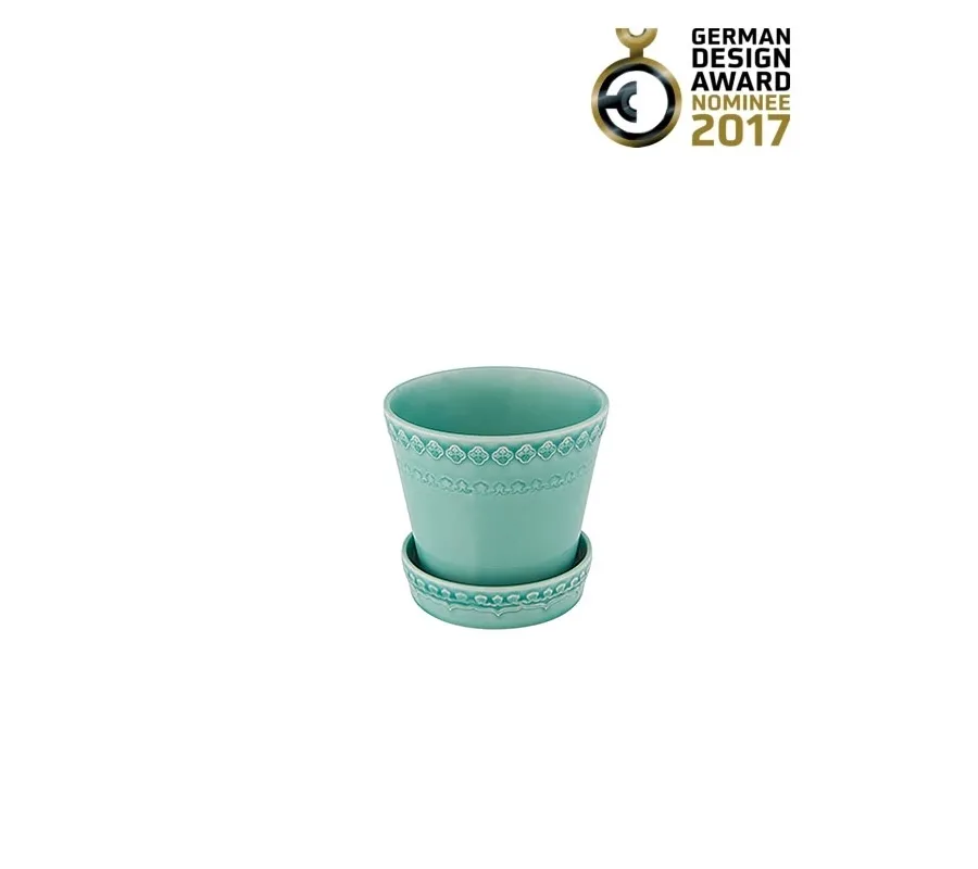 obrazek 1 Niezwykły wzorzysty wazon ceramiczny - Bordallo Pinheiro