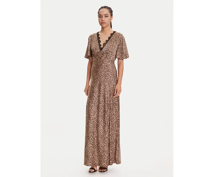 obrazek 1 Guess Sukienka wieczorowa W5YK01 WHEZ2 Beżowy Regular Fit