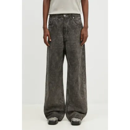 Zdjęcie Rick Owens spodnie bawełniane Geth Jeans kolor szary proste DU02D2351.MO