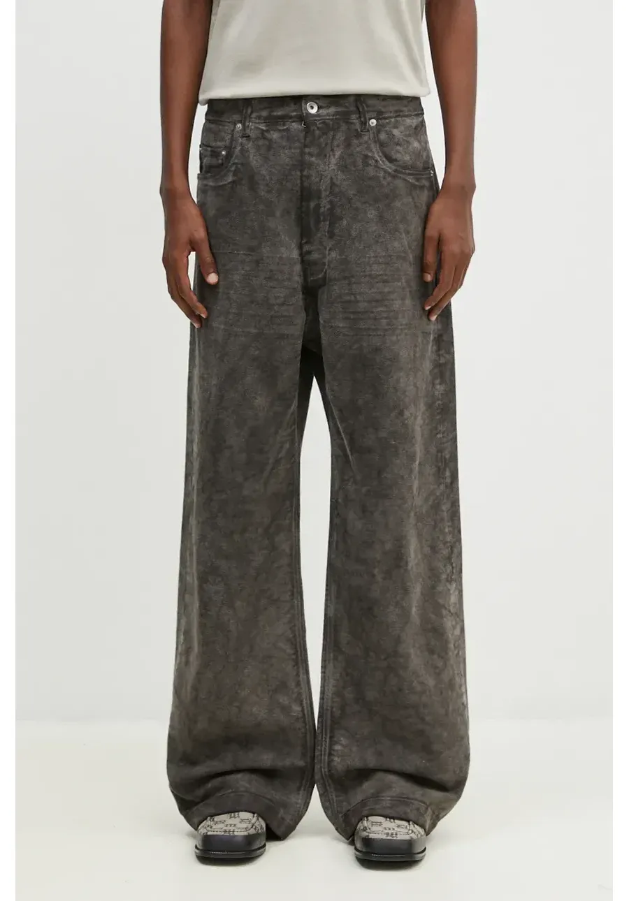 obrazek 1 Rick Owens spodnie bawełniane Geth Jeans kolor szary proste DU02D2351.MO