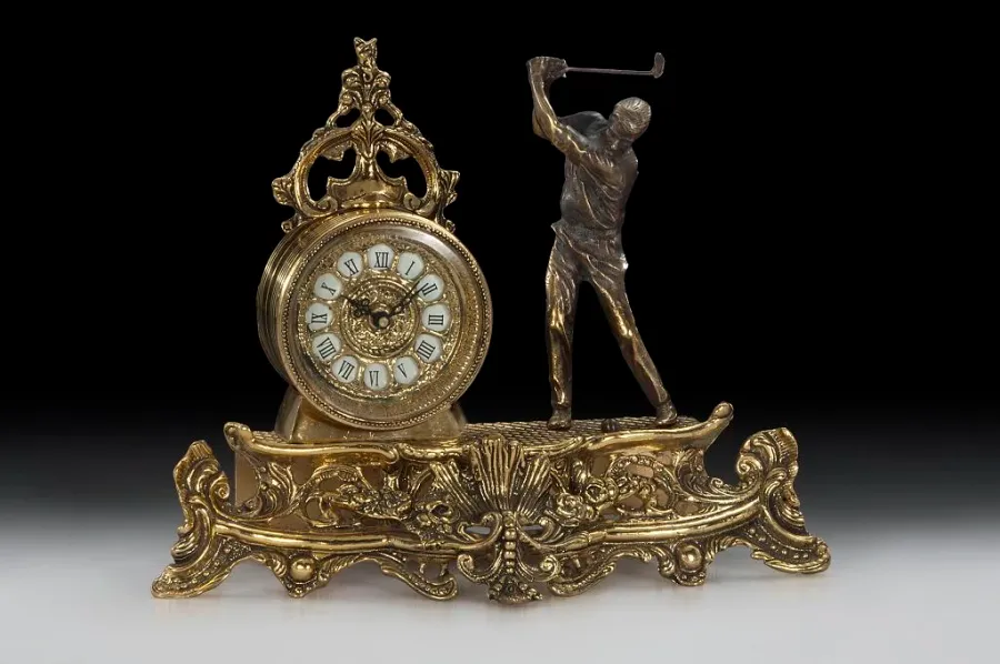 obrazek 2 Niezwykła figura golfisty + zegar