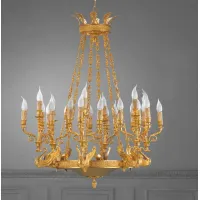 Picture A unique gilded bronze chandelier from an Italian brand