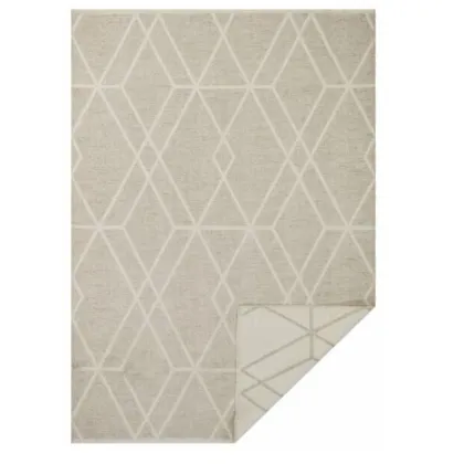 Zdjęcie Stylowy beżowy dywan geometryczny Boucle