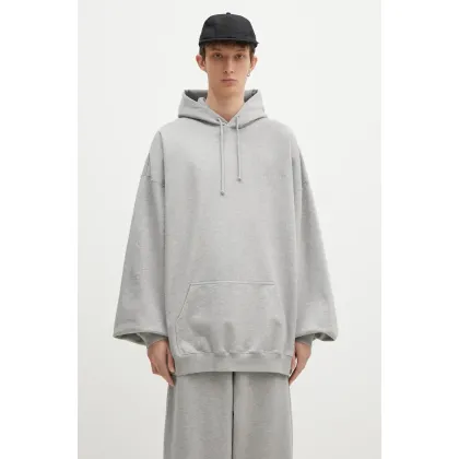 Zdjęcie VETEMENTS bluza Embroidered Logo Oversized męska kolor szary z kapturem melanżowa UA66HD780G