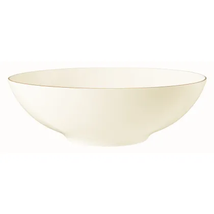Zdjęcie Porcelanowa duża okrągła miska 30 cm ze złotym rantem - Seltmann Weiden