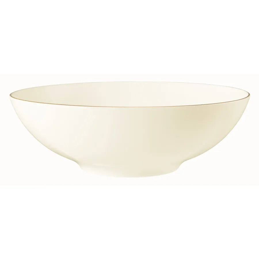 obrazek 1 Porcelanowa duża okrągła miska 30 cm ze złotym rantem - Seltmann Weiden
