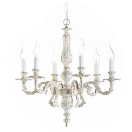 Zdjęcie Żyrandol z sześcioma światłami w kolorze białym i złotym - Il Paralume Marina