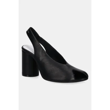 Zdjęcie MM6 Maison Margiela sandały skórzane kolor czarny S66WP0104
