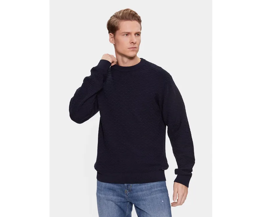 obrazek 1 Hugo Sweter Sonderson 50500007 Granatowy Regular Fit HUGO