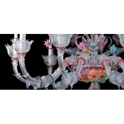Zdjęcie Elitarny żyrandol do salonu ze szkła Murano – Vetreria Artistica Rosa