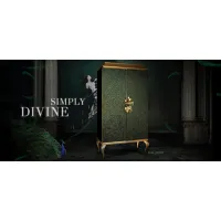 Picture Luxurious two-door wardrobe finished with gold leaf
