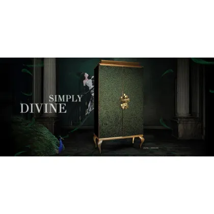 Picture Luxurious two-door wardrobe finished with gold leaf