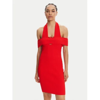 Zdjęcie Just Cavalli Sukienka dzianinowa 78PAOM19 Czerwony Slim Fit