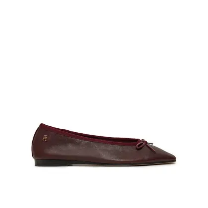 Zdjęcie Tommy Hilfiger Baleriny Soft Leather FW0FW08355 Bordowy