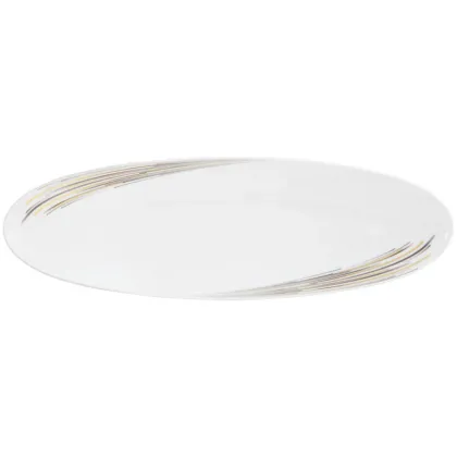 Zdjęcie Porcelanowy wąski talerz do serwowania 44x14 cm z oryginalnym motywem - Seltmann Weiden