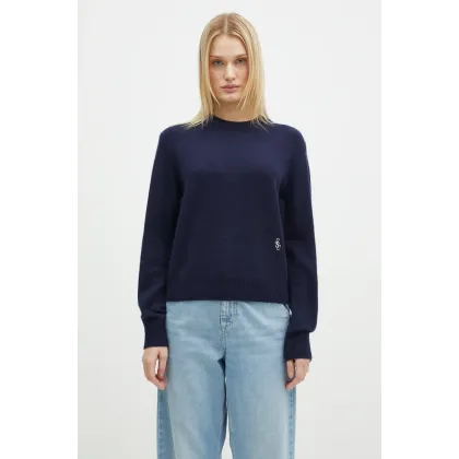 Zdjęcie Sporty & Rich sweter kaszmirowy SRC Wool Cashmere kolor granatowy WS012506302BL32