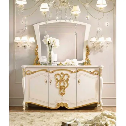 Zdjęcie Rzeźbione duże lustro ze złotymi detalami - Casa + 39