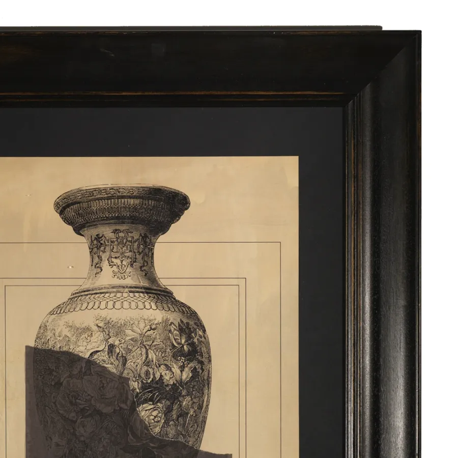 obrazek 2 Piękny nadruk przedstawiający wazon z różą H.103xL.83xP.5 cm