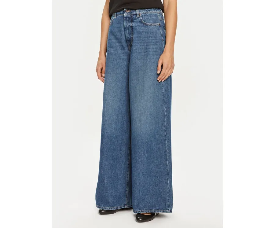 obrazek 1 Weekend Max Mara Jeansy Abitata 2425186061600 Granatowy Wide Leg