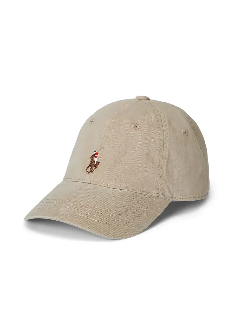 obrazek 1 Polo Ralph Lauren czapka z daszkiem bawełniana kolor beżowy gładka 710960726