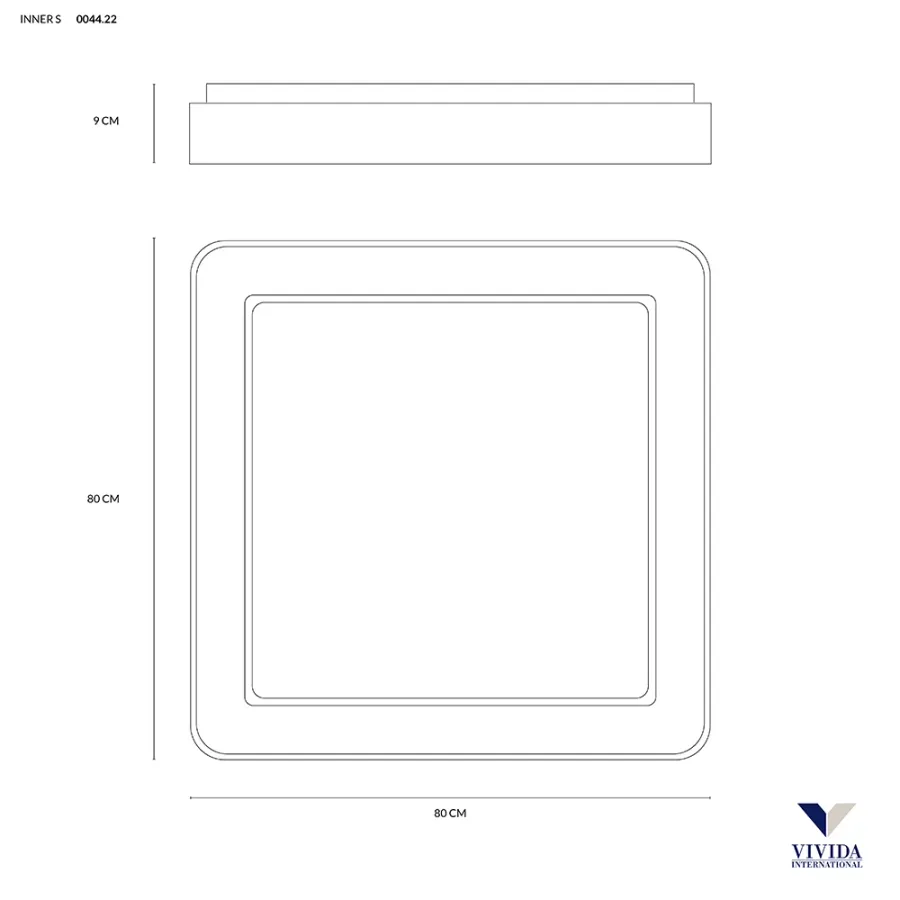 obrazek 3 Włoski czarny plafon INNER S 80W, 4800lm, 3000K