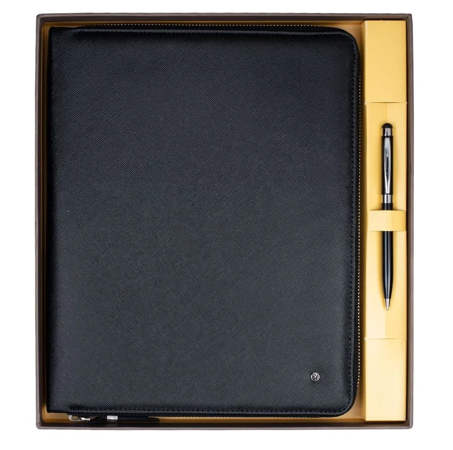 obrazek 2 Czarny pokrowiec na tablet 10 calowy z rysikiem dotykowym na prezent dla firm