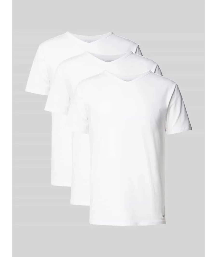 obrazek 1 T-shirt z zaokrąglonym dekoltem w serek w zestawie 3 szt.