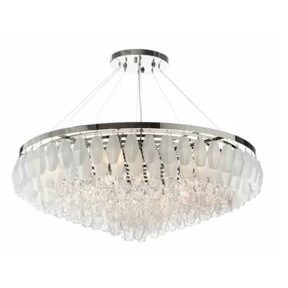 Zdjęcie Piękna lampa sufitowa z przezroczystymi wielościanami ze szkła Murano - Il Paralume Marina